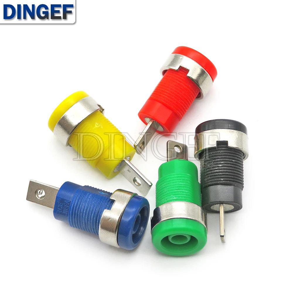 5PCS 4MM Banana Plugs Female Jack Socket Plug Wire Connector Multimeter Socket Banana head Female