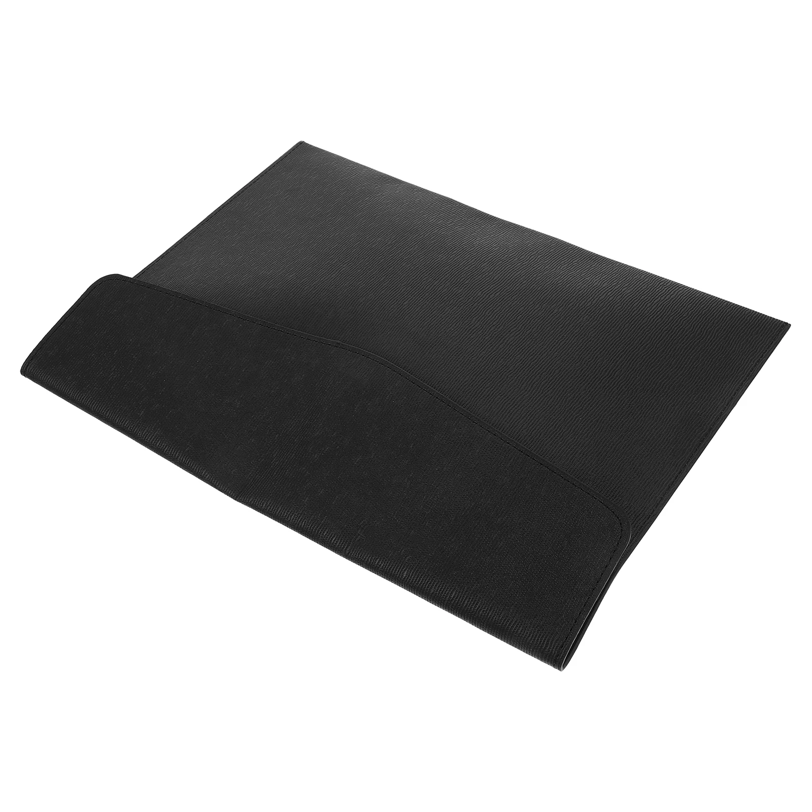 

Premium Faux Document Holder File Bag Button Closure Anti Wear Storage Pouch For Cash Jewelry Receipts Office
