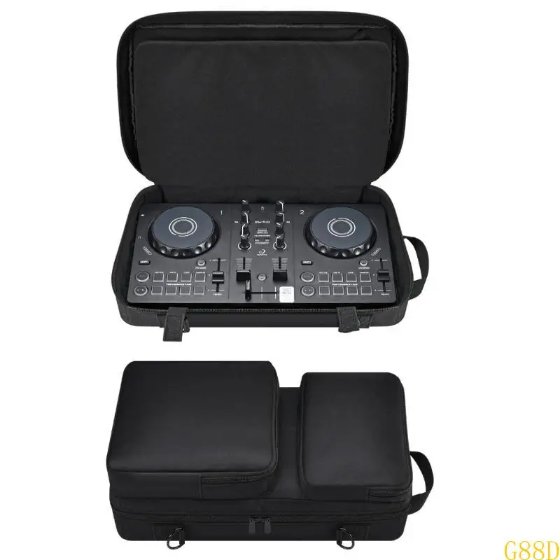 Multifunction DJ Equipment Backpack Portable Travel Carry Case Pouch with Soft Lining for DDJ-FLX 2/DDJ-200 Disc Player