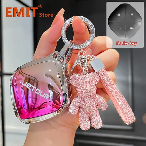 Imagen 2 del producto Funda de llave de aleación de Zinc para Chery Jetour Dashing I-DM IDM X-1 Plus Pro, cubierta completa, carcasa de protección Fob, hebilla, accesorios para coche