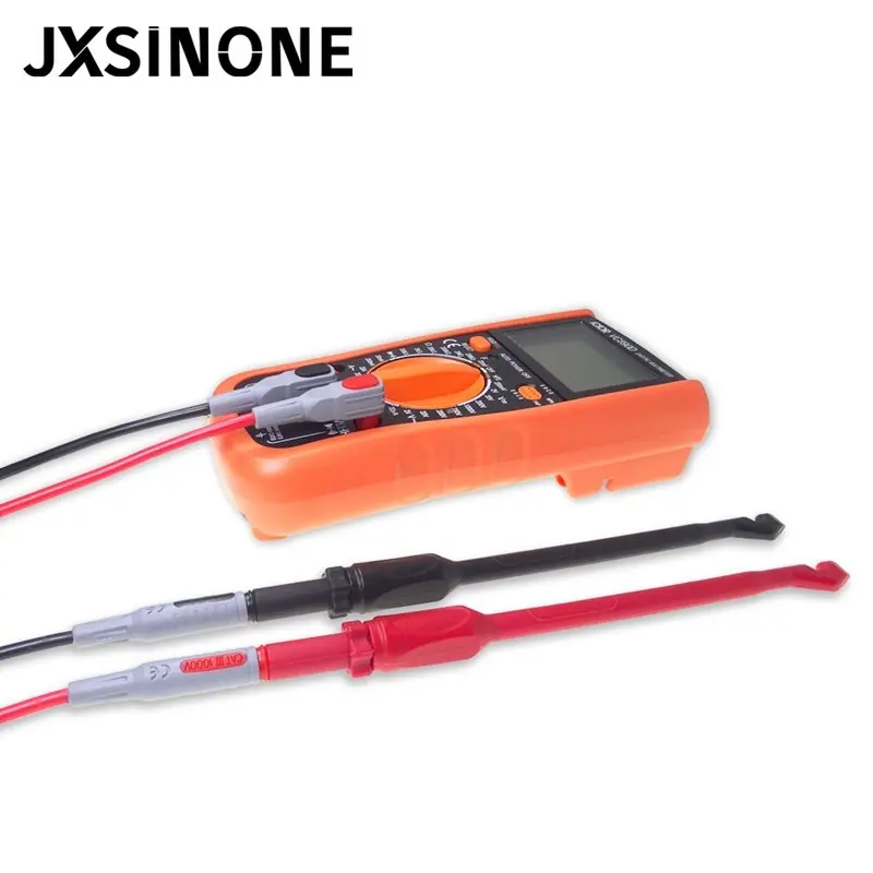 JXSINONE Heavy Duty Puncture Probe Wire-Piercing Test Clips Automotive Test Lead Kit Auto Car Repairing 2PCS Multimeter Tool