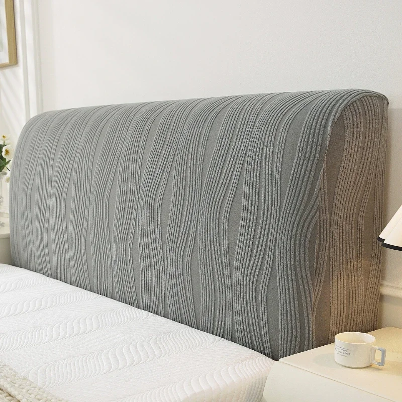 College Dorm Room Essentials Headboard Cover with Elastic Band All Inclusive Rectangular Bed Head Guard Against Dust-proof Cloth