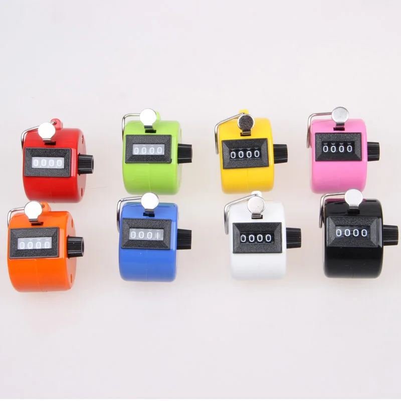 

Handheld 4 Digital Tally Counter Mechanical Manual Palm Clicker Number Count Assorted 8 Color Tally Counter Number Count 4.8