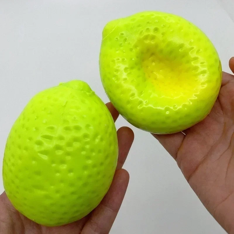 FFCrunchy Squishy Lemon Stress Ball Toy Crispy Handmade Color-Changing Lemon Squishy Fidget Ball ASMR Sensory Stress Relief Toy