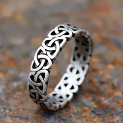 2023 NEW Vintage 316L Stainless Steel Viking Celtic Knot Ring for Men Punk Retro Amulet fashion Jewelry FOR GIFT free shipping
