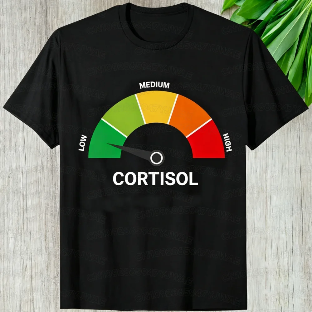 Summer Men's Women's Low Cortisol Levels Funny Stress Relief Gift Humor Graphic Short Sleeve T-shirt Unisex T-Shirt