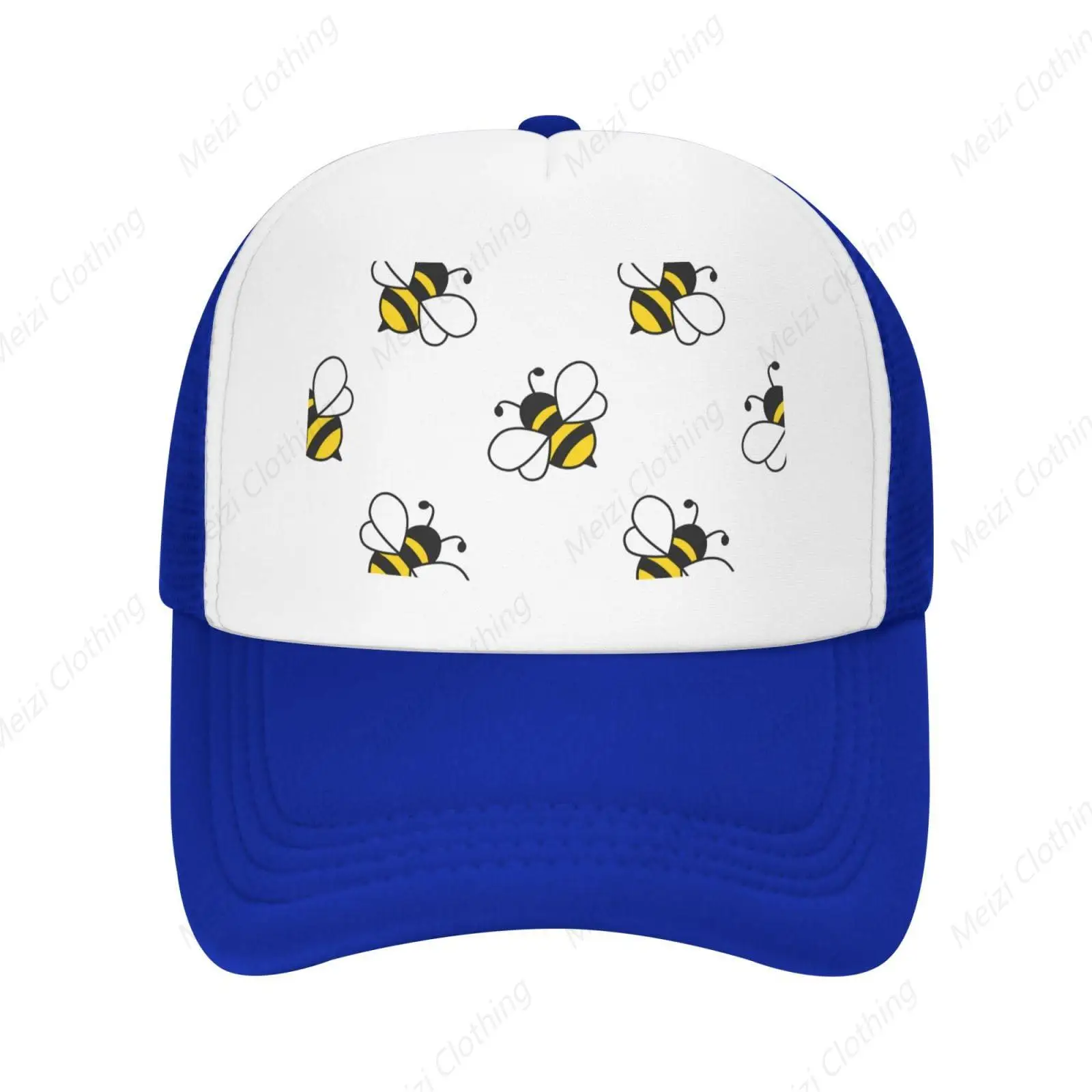 Cartoon Bee Insect Pattern Men's Baseball Hat Outdoor Sports Truck Driver Hat Dad Golf Hat