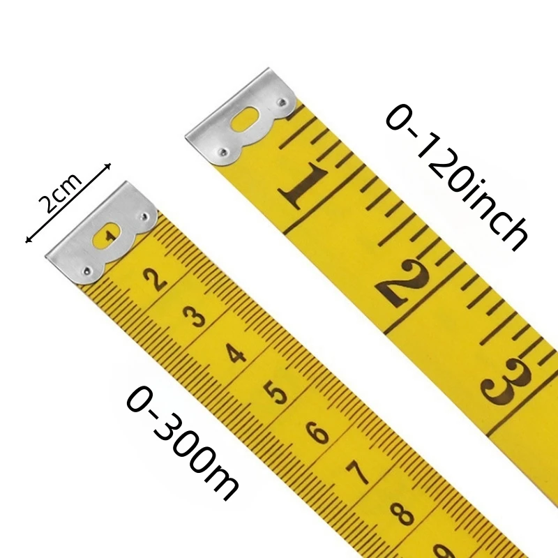 300Cm 120Inch Portable Soft PVC Tape Leather Ruler Body Height Scale Measuring Retractable Analysis Instruments Tool Sewing Tool