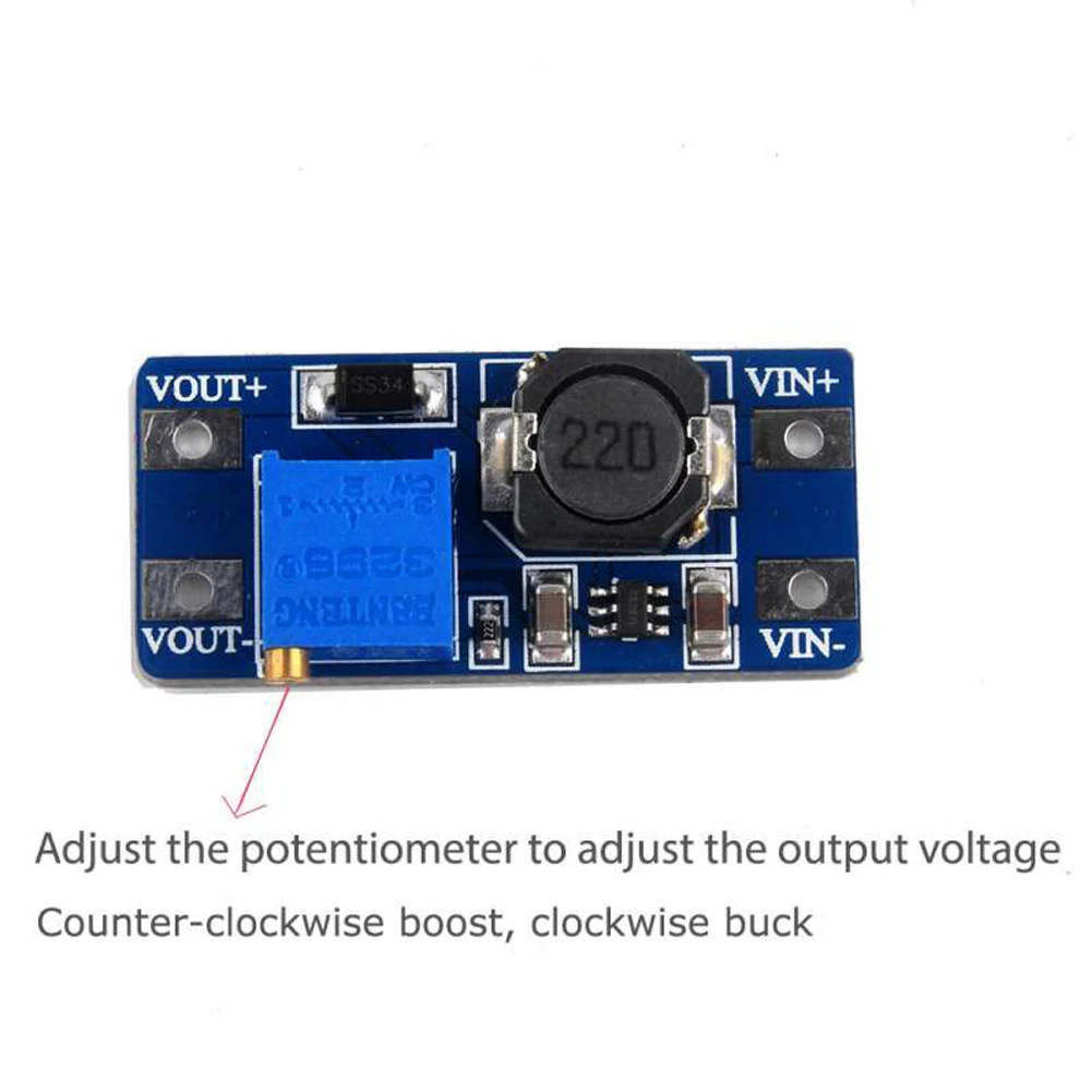 10pcs MT3608 2A Max DC-DC Step Up Converter Power Module Booster Power Supply Module For Arduino Input 2-24V Output 5/9/12/28V