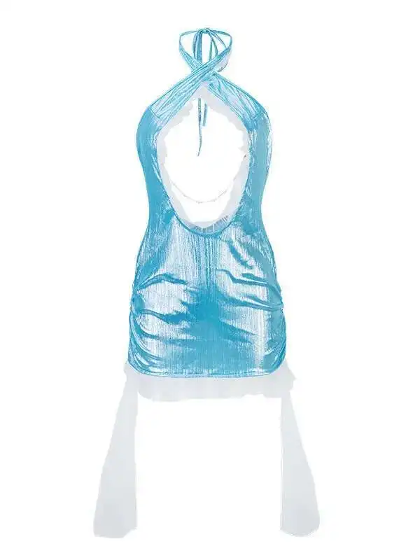 الملابس الداخلية معلقة مثير الرقبة ناضجة سحر أنيقة رومانسية لطيف جريئة جوفاء الدانتيل ملهى ليلي التفاف الورك فستان قصير موحد VH4X