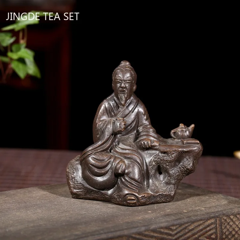 

Chinese Tea Table Handmade Sculpture Decoration Yixing Purple Clay Tea Pet Ornaments Tea Art Decor Crafts Custom Teaware Gifts