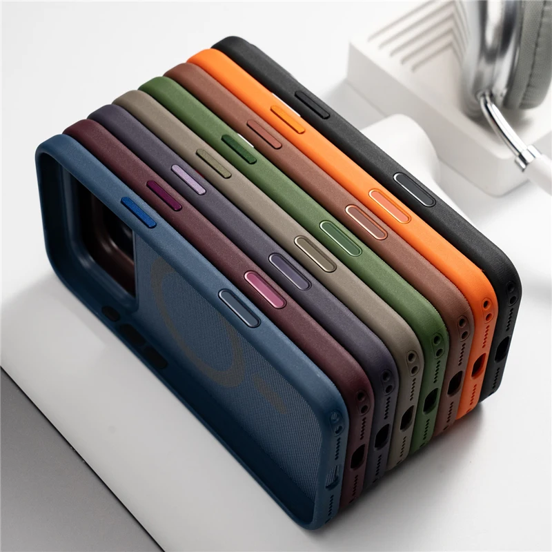 Origin Tech Woven Fabric Magnetic Case for iphone 18Pro 17Pro 16 17Pro Max Camera Control Button For Magsafe Matte Back Cover
