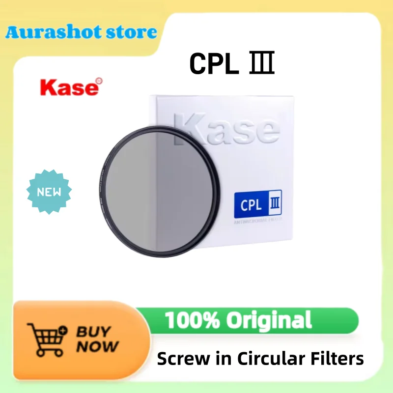 Kase Ultra Slim MC HD CPL III Circular Polarizer Lens Filter, Ultra-Low Reflectivity 0.1%, Optical Glass 43mm-77mm 82mm 95mm