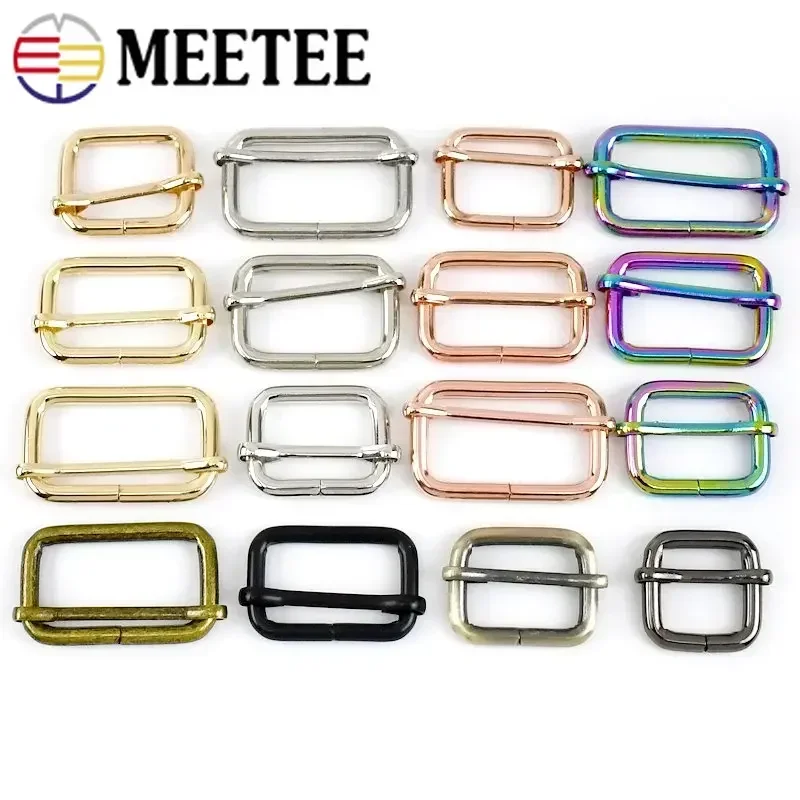 30Pcs 13-50mm Metal Bag Buckles for Strap Webbing Belt Pin Buckle Leather Tri-glides Slider Hook Adjuster Clasp DIY Accessories