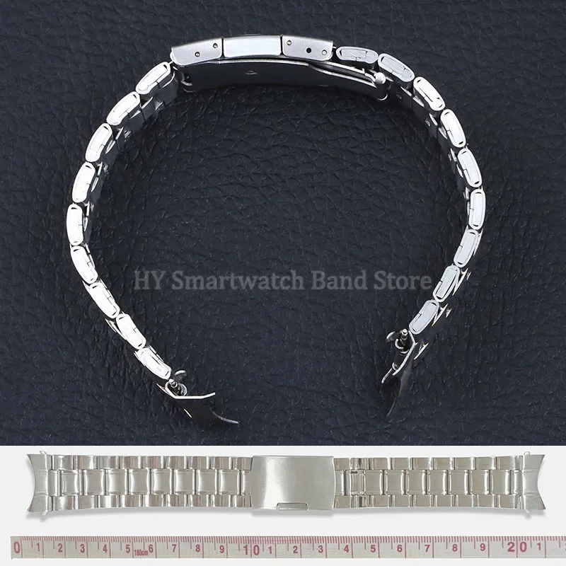 20 مللي متر 22 مللي متر الفولاذ المقاوم للصدأ المعصم الفرقة ل Seiko ل رولكس منحني نهاية سوار للطي مشبك الرجال النساء حزام ساعة اليد اكسسوارات