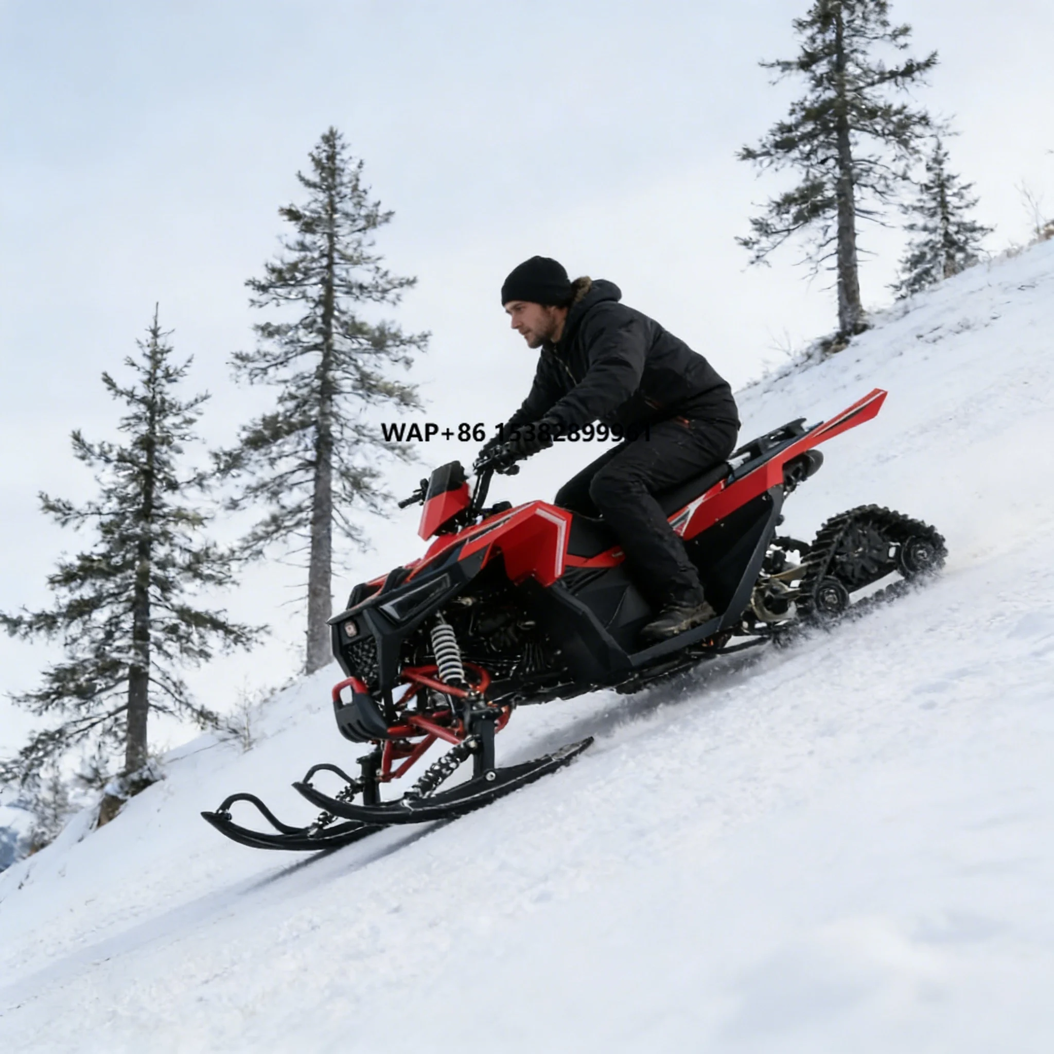 Factory Direct Sale High Snowmobile Snowscoot Ski Snow Vehicle for Outdoor Recreation