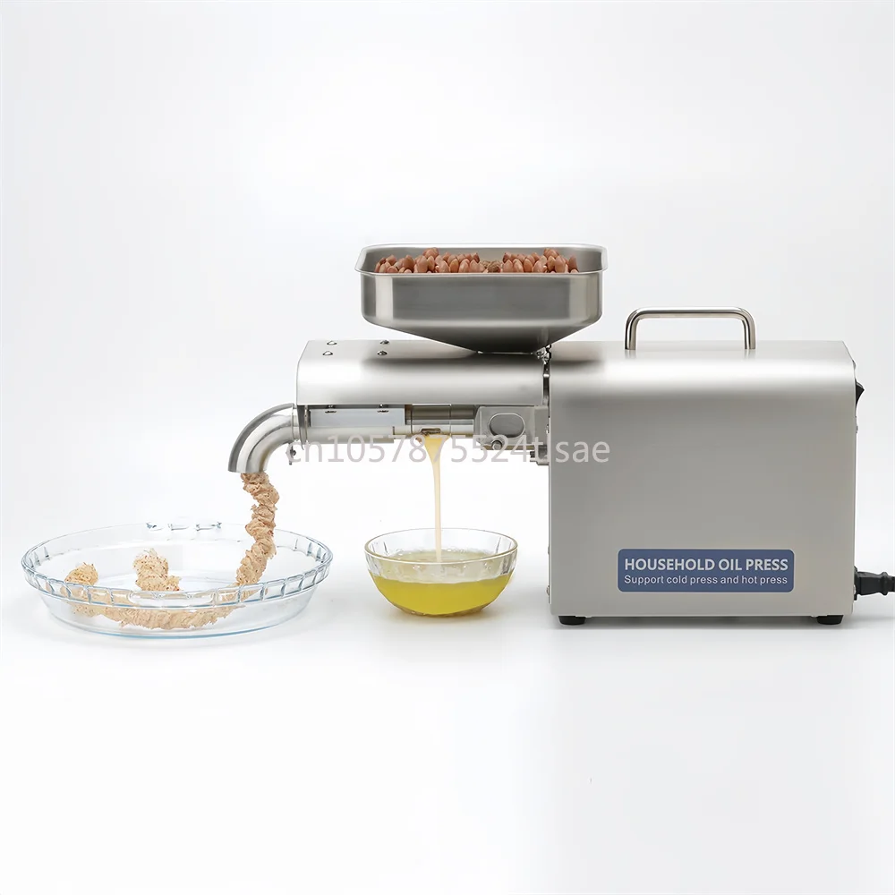 Stainless Steel Household Oil Press Fully Automatic Small Commercial Technology Cold Pressing Hot Frying Press