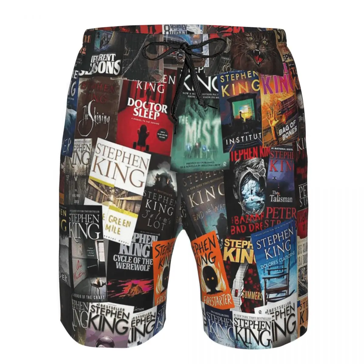

Stephen King Book Covers, Horror Bookworm Trunks Beach Board Shorts Casual Quick Dry Swim Summer Men Pants