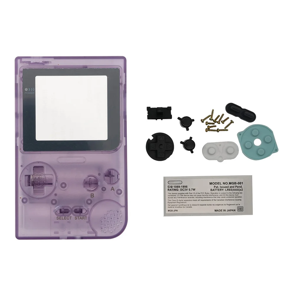 جودة عالية مجموعة كاملة الإسكان شل ل GBP Gameboy جيب لعبة وحدة التحكم شل واقية مع أزرار منصات موصلة