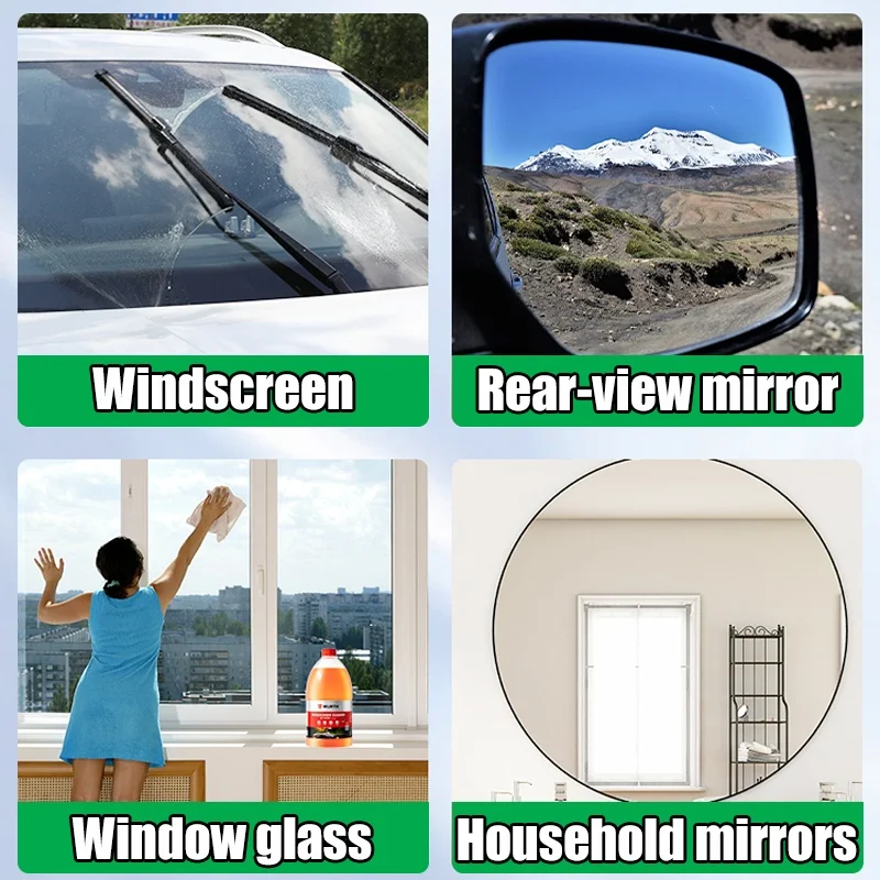 100ML フロントガラス油膜除去剤、車のガラスの水、冬の氷なし、使いやすい、ポータブル、フロントガラス、バックミラーに適しています。