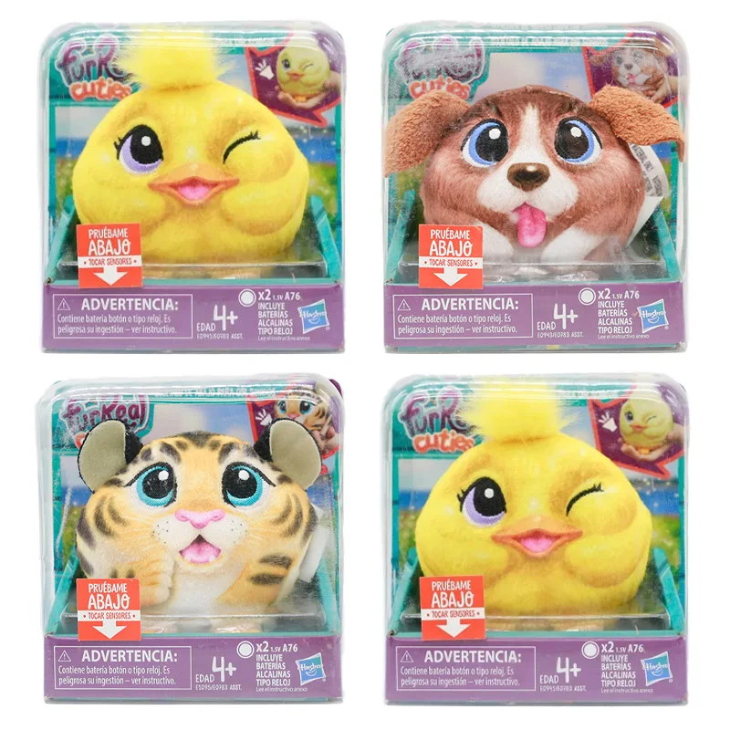 Hasbro FurReal juguetes de peluche con sonidos electrónicos mascota gato perro pollo tigre Mini modelo adorno de mesa niños cumpleaños Gigts