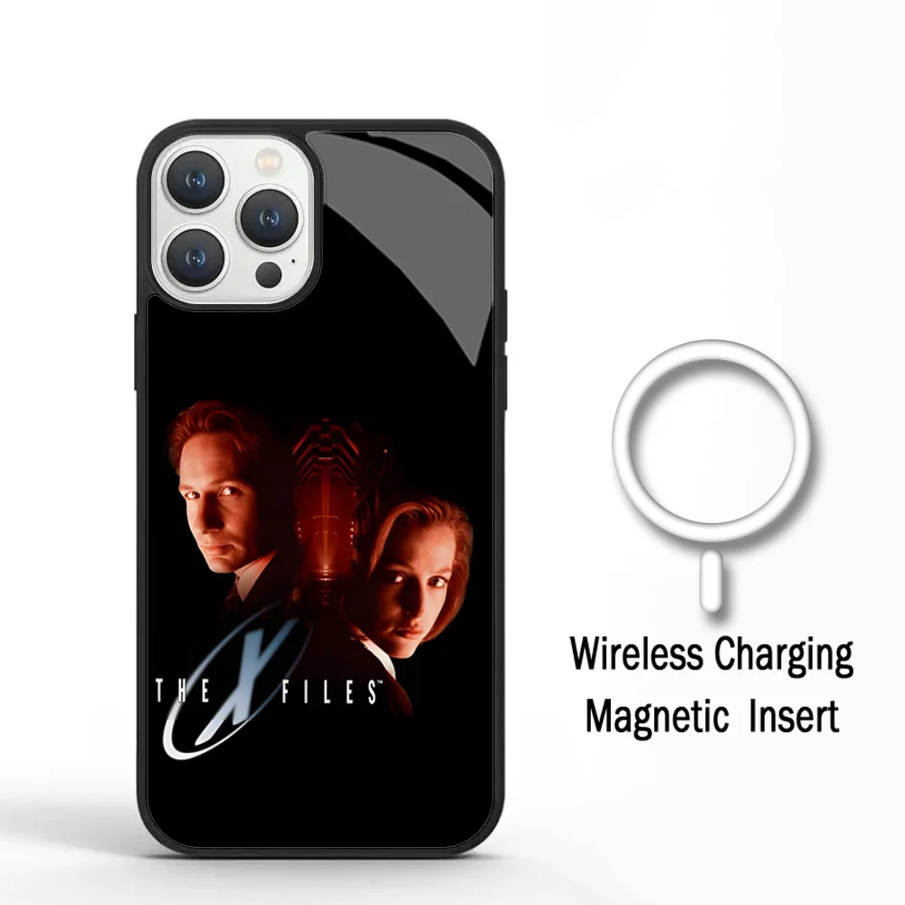 The X Files Phone Case For IPhone 11 12 13 14 15 Plus Pro Max Mirror Acrylic Cover For Magsafe Wireless Charging