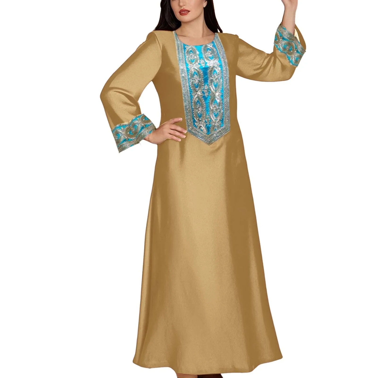Eid muçulmano feminino abayas festa maxi vestido lantejoulas vestidos ramadan marrocos vestidos jalabiya dubai kaftan islam árabe longo robe