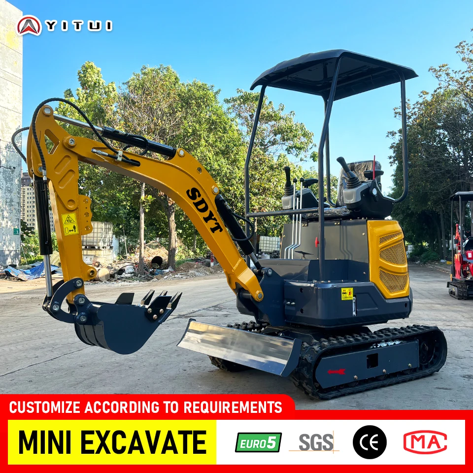 รถขุดขนาดเล็ก 2.0 ตัน แบบปรับแต่งได้ พร้อมรางยาง ประหยัดน้ำมัน เหมาะสำหรับงานก่อสร้างทั้งภายในและภายนอกอาคาร