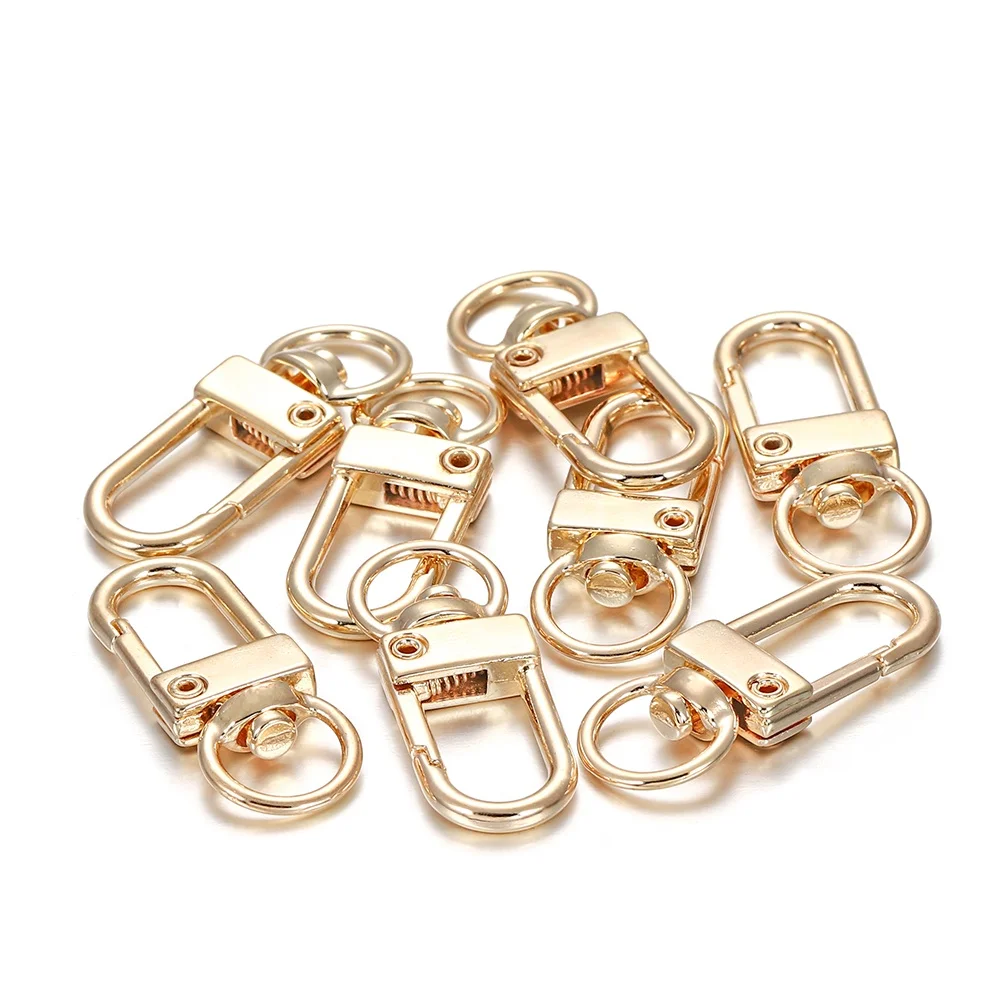 50/100/200 Stück Metall-Karabinerhaken Drehbare Schlüsselanhänger-Schnapphaken für Schmuck, Geldbörsen, DIY-Taschen, Bastelarbeiten und Geschenke – Detail 8