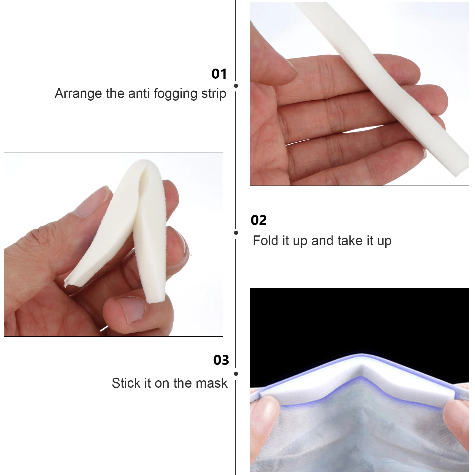 25 Pcs Mask Anti-fog Strip Seal Nose Pads Protective Strips Sponge Pds Protection Cushions