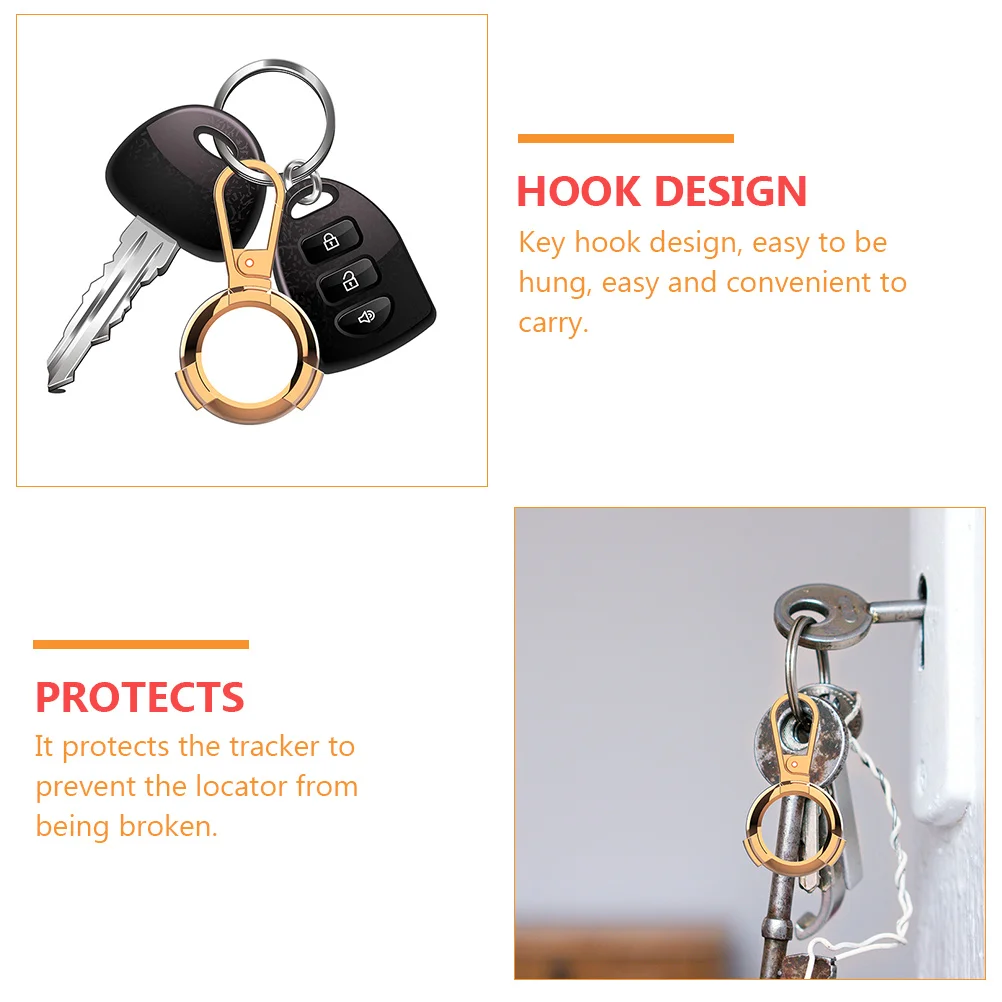 

1 pc Metal Keychain Protection Cover Anti-Lost Tracking Device Case Durable Protective Accessory For