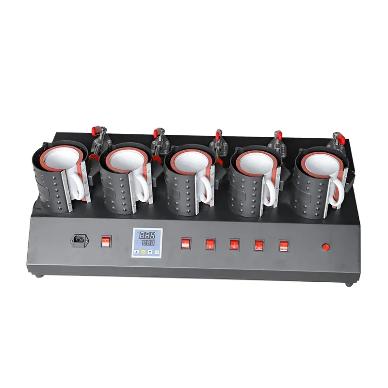 

Ручная машина для выпечки чашек с пятью станциями, маленькая гладильная машина с теплопередачей, термос, гладильная печатная машина для кружек