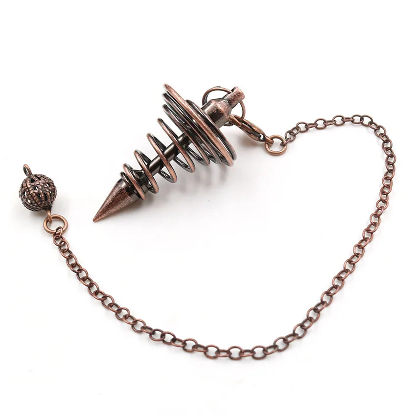 Vintage Copper Pendulum Necklace witch Spiritual Jewelry for Women Men Healing Divination pendulum Gift Jewelry Accessories