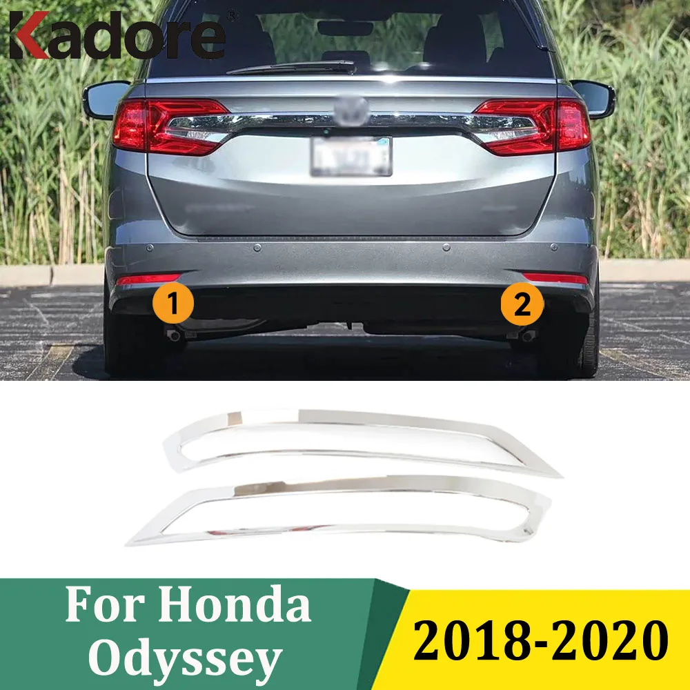 

For Honda Odyssey 2018 2019 2020 ABS Chrome Rear Reflector Fog Light Lamp Cover Sticker Trim Car Styling Accessories