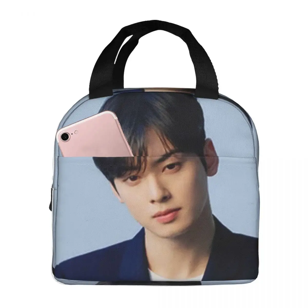 Cha Eunwoo True Beauty Series Star Insulated Lunch Bags Thermal Bag Meal Container Leakproof Tote Lunch Box Men Women School