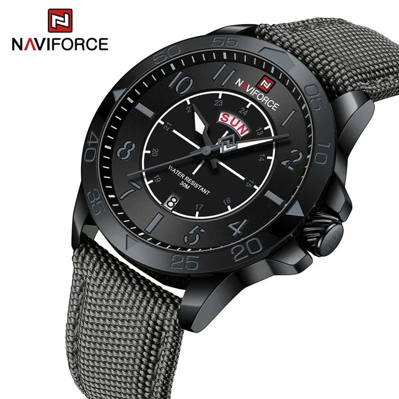 

Top Brand Naviforce New Design Men Sport Business Watch Waterproof Nylon Band Quartz Wristwatch Boyfriend Gift Relogio Masculino