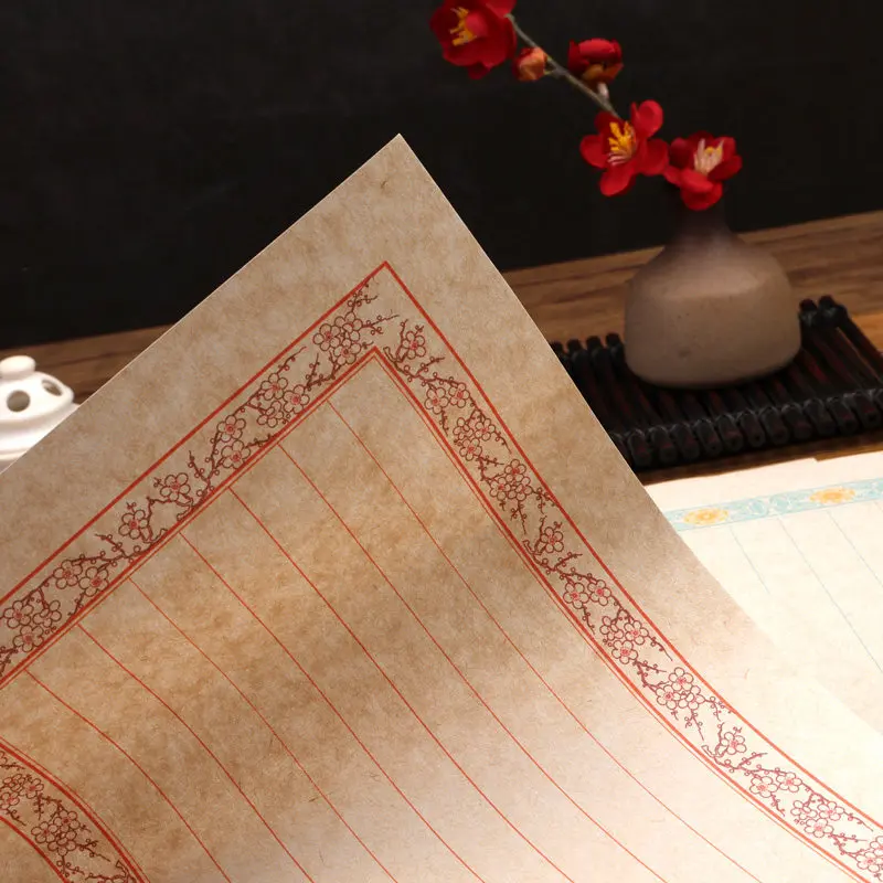 Antique Style Half Cooked Xuan Paper Calligraphy Practice Sheets Blank Rice Paper Chinese Brush Character Calligraphy Creation