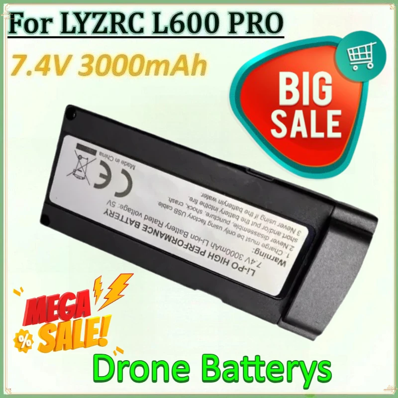 

New L600 PRO 7.4V 3000mAh 30min Rechargeable Battery Fly for LYZRC L600 PRO High Quality Drone Battery Blade Flight Battery