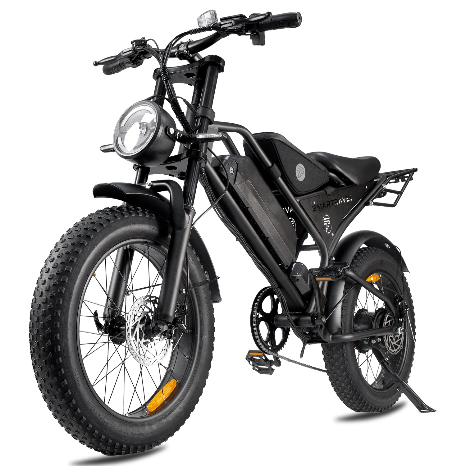 20 Inch Fat Tire Electric Bike, 500W 1000W Motor, Shimano Shifting, Front Fork Suspension, Mechanical Disc Brake, Commuter E-Bike for Adults view 3