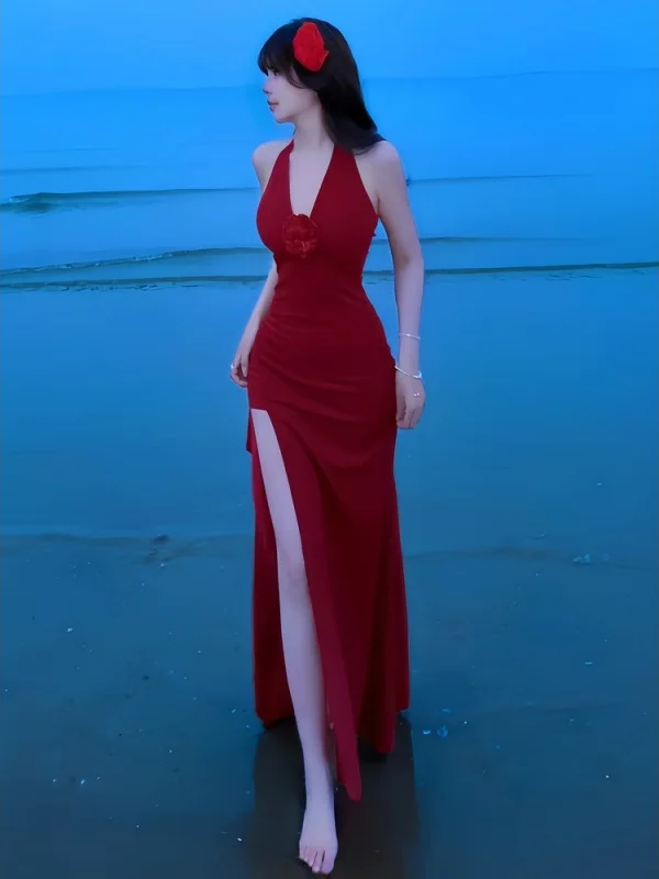 

Новая женская зимняя облегающая длинная юбка с высокой талией и разрезом, сексуальное вечернее платье с вырезами