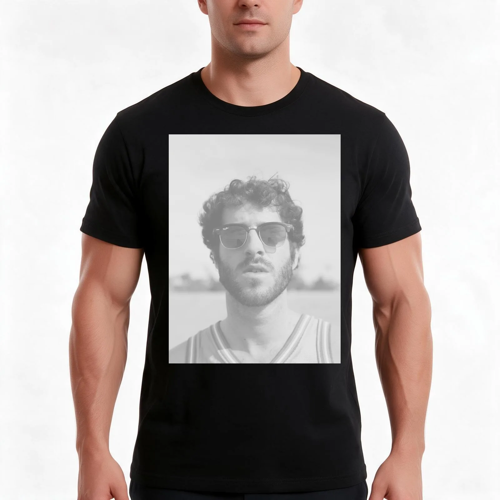 lil dicky T-Shirt, Summer Casual Cotton Tee, Oversized Streetwear Tops, Vintage Graphic Print, Loose Fit Short Sleeve