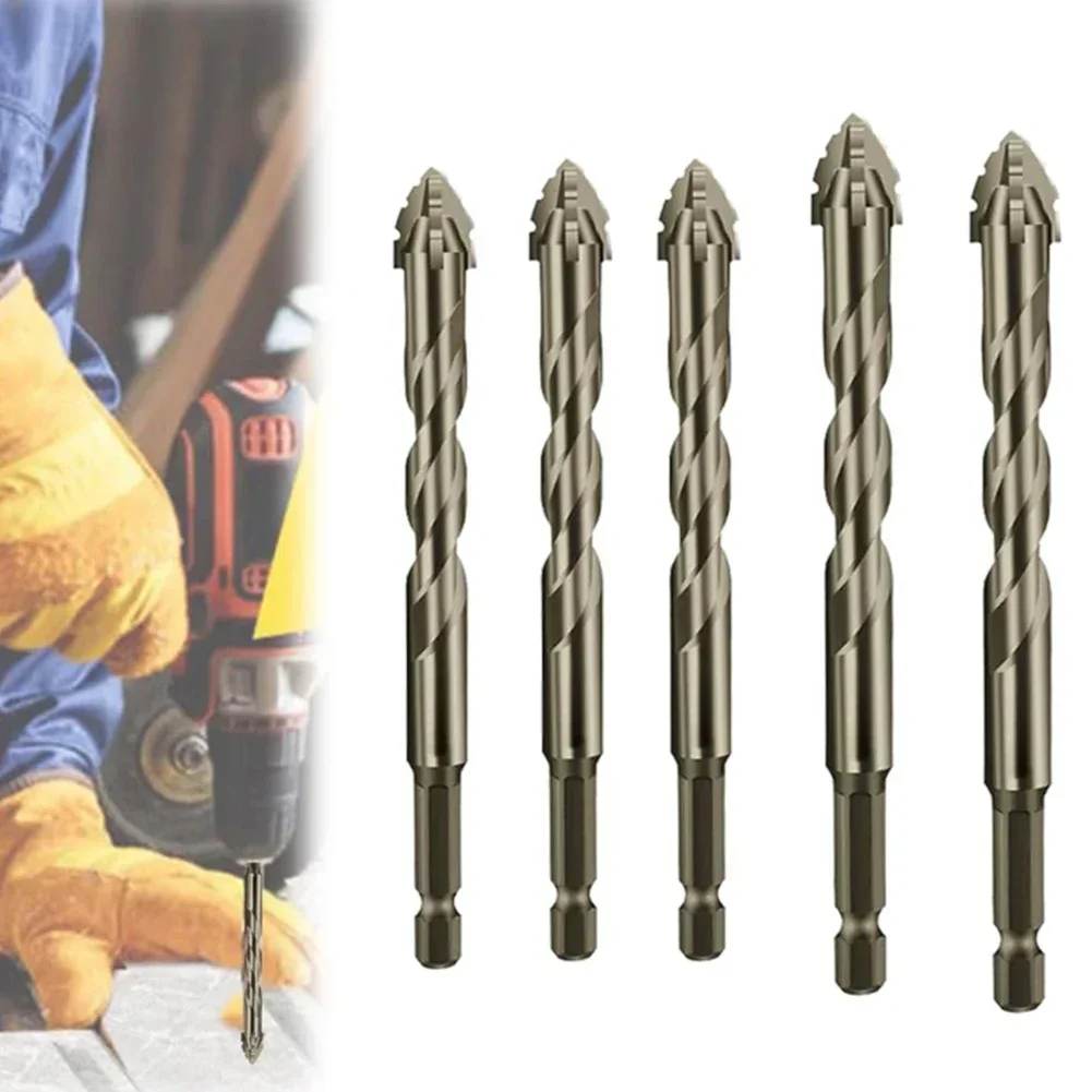 

5 Piece Eccentric Drill Bits for Glass and Brick Perfectly Designed to Minimize Vibration and Improve Drilling Accuracy