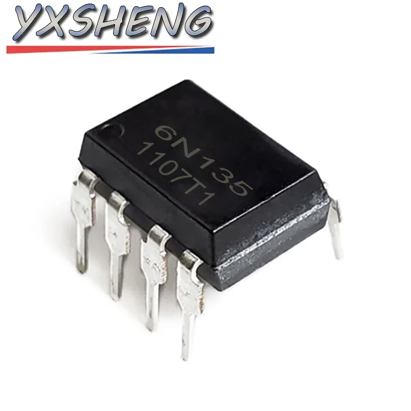 10PCS 6N135 6N136 6N137 6N138 6N139 DIP-8 Light Coupling Into Optoisolator IC Chip