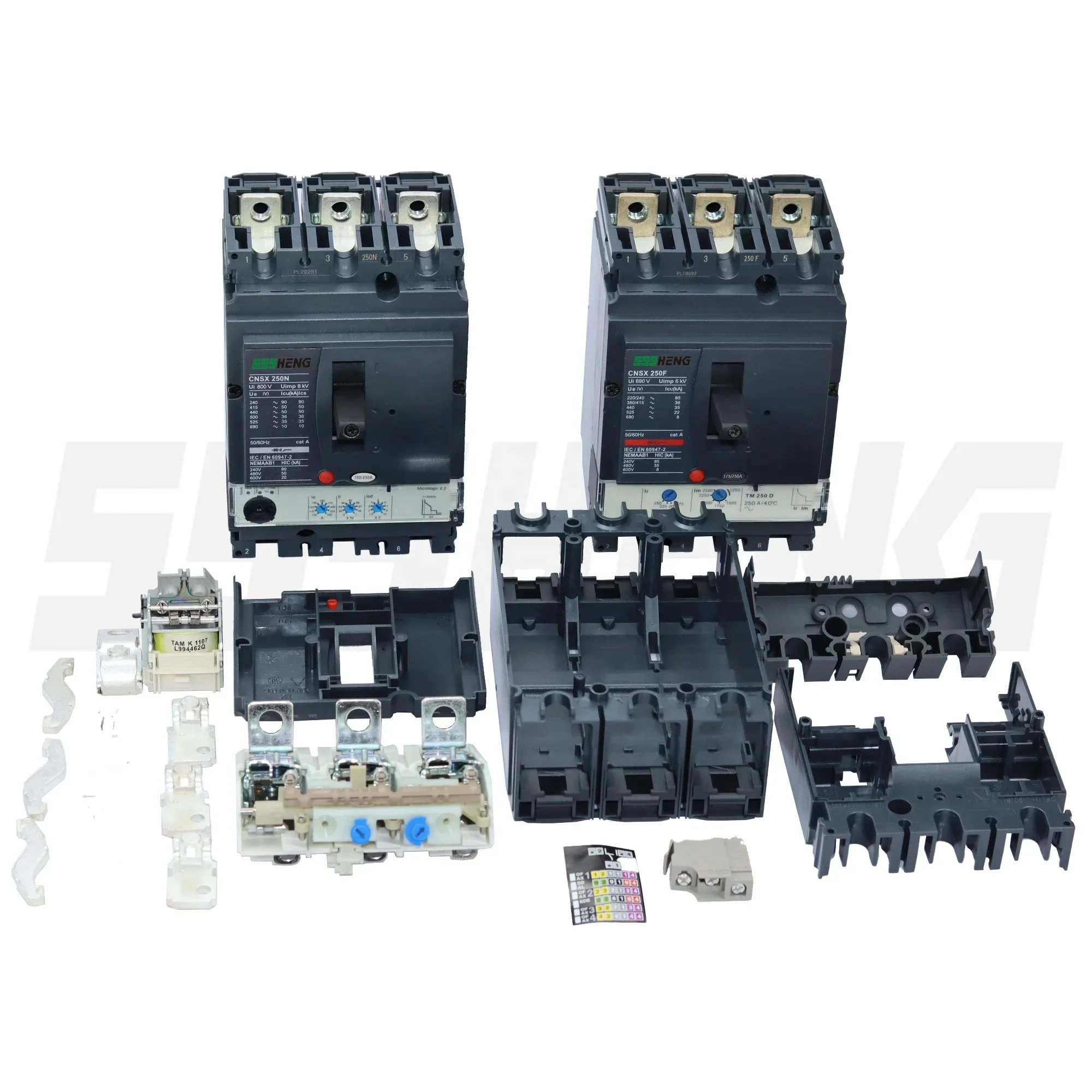 Disjoncteurs TLF SSSHENG NSX400 MCCB NSX400F 3P 630A 70kA IP20