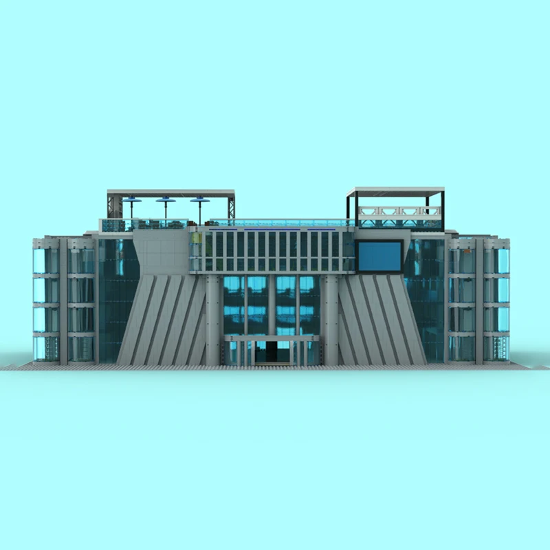 City Street View Series MOC Modular Mall Large Integrated Shopping Mall Building Blocks  Assembly Model Set DIY Bricks Toys