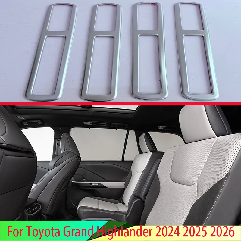 

For Toyota Grand Highlander 2024 2025 2026 Car Accessories ABS Rear Roof Air Confitioner AC Vent Frame Cover Trim