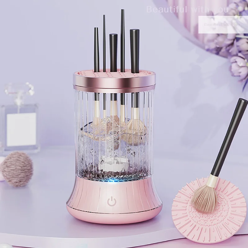 منظف فرش المكياج، أداة تنظيف فرش التجميل القابلة لإعادة الشحن، أداة تنظيف فرشاة المكياج، ملحقات تجفيف متعددة الوظائف #1