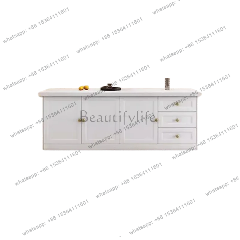 Simple Nordic Kitchen Islands With Drawers Storage Multifunction Design Kitchen Islands Trendy Classic Îles De Cuisine Furniture