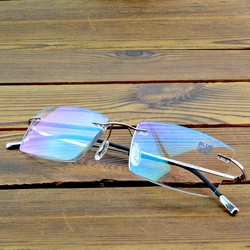 Clara Vida Titanium Alloy Rimless No Frame Frameless 10 Layers Coated Luxury Reading Glasses Blue Ray Blocking +1 to +4