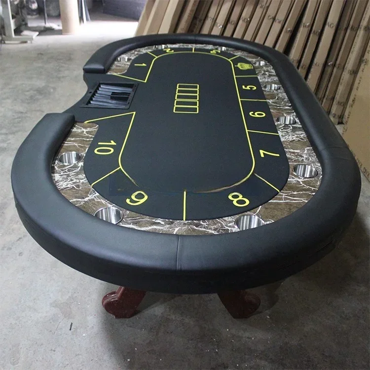 

New luxury Texas poker table imitation marble runway professional factory spot order poker table